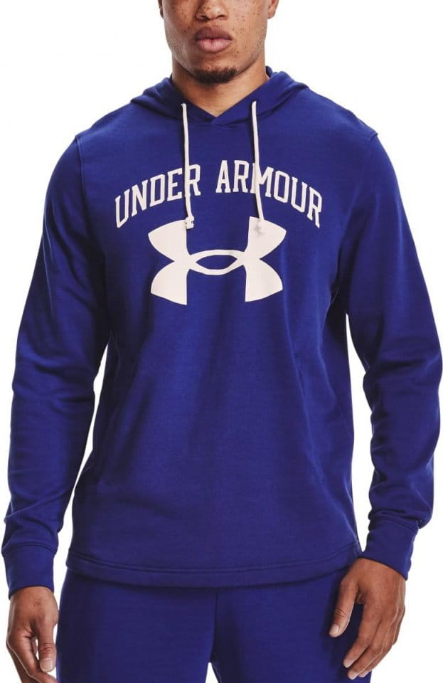 Sweatshirt met capuchon Under Armour UA RIVAL TERRY BIG LOGO HD-BLU