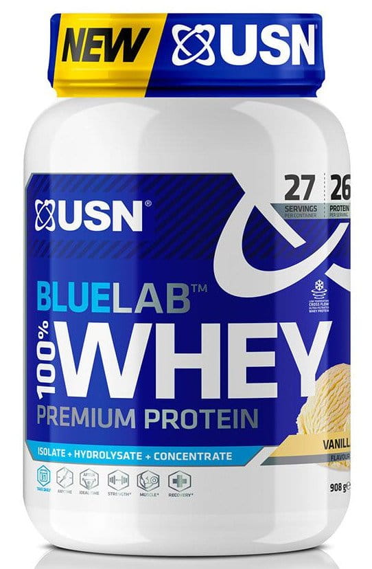 Eiwitpoeders USN BlueLab 100% Whey Premium Protein vanilka 908g