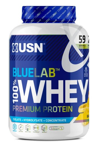 Eiwitpoeders USN BlueLab 100% Whey Premium Protein banana 2kg