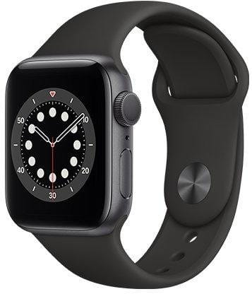 Horloge Apple Watch S6 GPS, 44mm Space Gray Aluminium Case with Black Sport Band - Regular